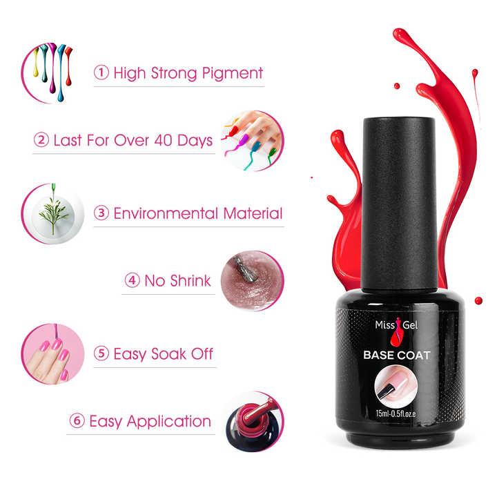MIssGel Clear Color Normal Base Gel Custom Private Label Vegan UV Gel ...