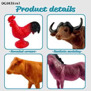 Haute qualité 12 pièces petit ensemble <span class=keywords><strong>de</strong></span> figurines d'<span class=keywords><strong>animaux</strong></span> <span class=keywords><strong>de</strong></span> <span class=keywords><strong>ferme</strong></span> réalistes jouets pour enfants - Product Image 4