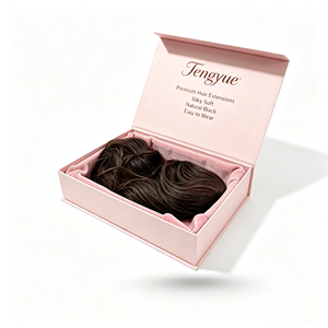Caja de Empaque de Lujo para Extensiones de Cabello con Logotipo Personalizado — Paquete de Regalo Premium para Productos Capilares - Product Image 2