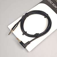 Cable AUX de 3.5mm Macho a Macho en Ángulo Recto, Cable de Audio Estéreo HiFi para Auto y Altavoces de Casa, Logotipo Personalizado, Venta al Por Mayor de Fábrica
