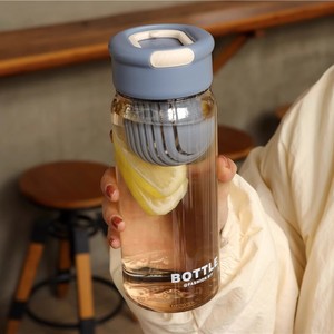 Aite Big Mouth <b>Cup</b> <b>Plastic</b> Water Bottle With Tea Infuser Large Capacity Portable For Women Summer Gift - Product Image 2