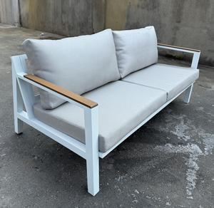 Canapé double en aluminium Causeuse Extérieur Patio <span class=keywords><strong>Jardin</strong></span> Ensembles Extérieur Terrasse Loisirs Meubles Accoudoir Sièges Groupe Cour Meubles - Product Image 3