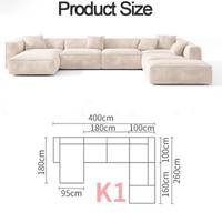 Hochwertige moderne modulare Sofa garnitur Möbel Moderner italienischer Stil Weißer Stoff Schnitts ofas