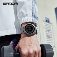 SANDA Top luxe en plein air hommes montres Fitness sport podomètre Calories 50M étanche LED montre-bracelet numérique
