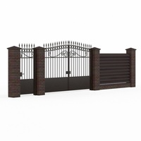 Unti Climb-puerta de hierro fundido para Exterior, diseño de pared, elegante, americano