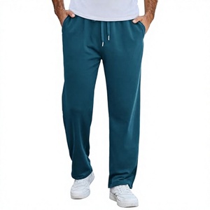 <b>Mens</b> Breathable Mid Waist Twill Jogger Sweatpants Drawstring Closure Cotton <b>Yoga</b> <b>Pants</b> Casual Lounge Machine Wash - Product Image 3