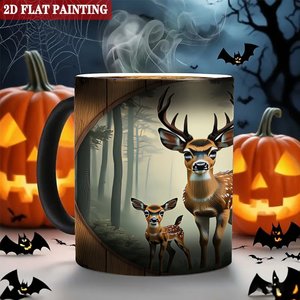 Custom Festival Theme Magic Mug Frosted Black 11oz <b>Ceramic</b> Heat Sensitive <b>Cup</b> - Product Image 6