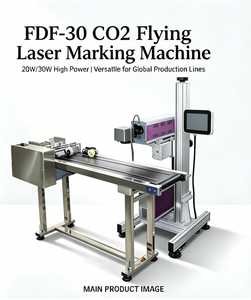 Machine de marquage et gravure laser CO2 haute vitesse 30W pour verre et bouteilles d'eau transparentes en PET, avec certification CE de haute qualité - Product Image 1