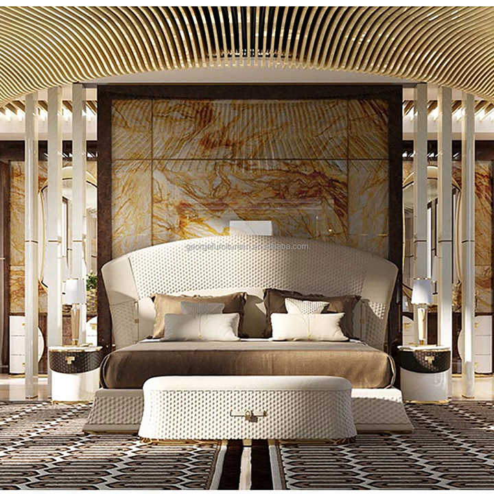 Bedroom Set Frame Double King Size Latest Design Bed Modern Luxury Wood