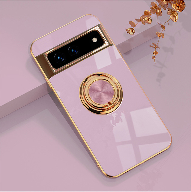 New Style Luxury Shockproof with Ring Holder Electroplate Magnetic TPU Case for Google Pixel 7 Pro Guangdong
