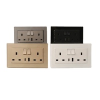 Endüstriyel Priz EU 250V 2'li Priz 13A USB A/C Portları Temperli Cam Yüksek Kalite Fabrika Toptan Fiyatı Ev Ticari