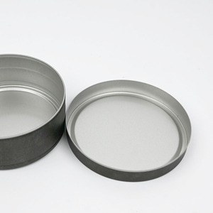 Custom Low Round Vintage Black Metal Tin Box, Antique Finished <b>Plain</b> Tin For Cookie <b>Candle</b> Jewelry Small Item Gift Packing - Product Image 5