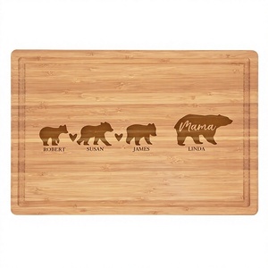 Tabla de Cortar de Bambú Personalizada con Nombres de Niños - Regalo Personalizado para Mamá, Hija, Hijo - Navidad y Día de la Madre - Product Image 1