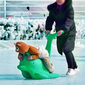 Aides à la patinage sur glace portables pour enfants, modèles Pingouin et Dauphin, pour un divertissement partagé et des activités parent-enfant, avec poussoir d'entraînement - Product Image 2