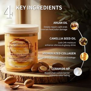 <span class=keywords><strong>Masque</strong></span> capillaire personnalisé avec logo, luxe, double huile, réparation permanente et coloration, adoucissant, brillance, soin profond, réparation totale - Product Image 2