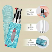 5ml Portable Voyage Parfum Atomiseur Rechargeable Verre Mini Cologne Après-rasage Bouteille Pompe Pulvérisateur Pratique Vide Petit