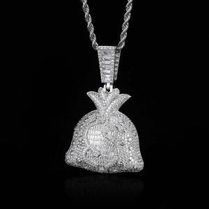 Miss Jewelry Hiphop Fashion Nouveau Pendentif Sac à Main Personnalisé Plaqué Or 18 carats avec Zircons Cubiques - Product Image 1