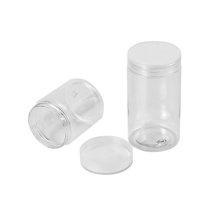 Wholesale Clear Plastic PET Jar 50-500ml Wide-mouth Cap Ideal for Nuts Tea Food Storage Hot Seller
