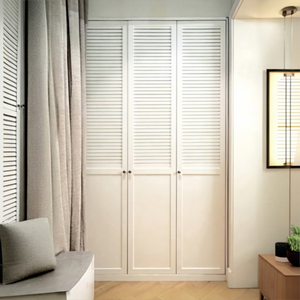 Porte Interne Pieghevoli a 2 Pannelli <span class=keywords><strong>in</strong></span> <span class=keywords><strong>Legno</strong></span> Massello Moderno Preverniciato Bianco per Case, Hotel e Magazzini - Product Image 4