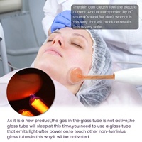 Appareil de beauté pour spa à domicile, baguette de thérapie faciale 4 en 1, électrode haute fréquence, tube en verre d'électrothérapie