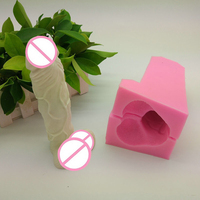 Moules en silicone pour bougie liquide 3D de haute qualité pour la fabrication de pénis Moule à chocolat en forme de pénis Outils pour gâteau de bite