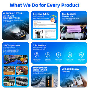 6000mah רכב נייד סוללה מטען צמיגים מתנפחים חירום sos קל יותר עם משאבת אוויר חזקה - Product Image 6