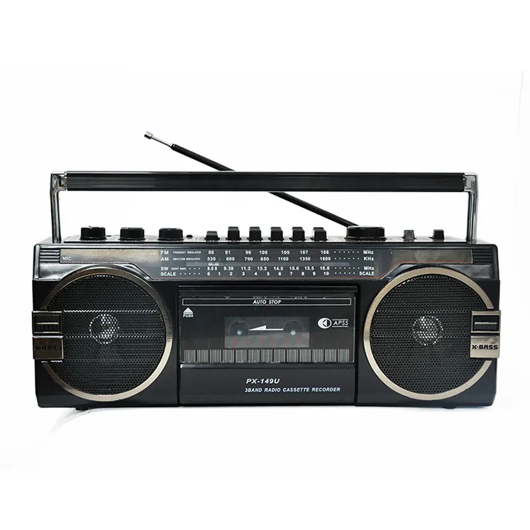 3 EN 1 X-BASS classique rétro casete rx enregistreur rétro haut-parleur radio stéréo portable portable radio cassette enregistreur