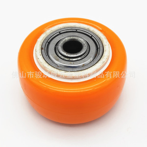 Rueda Giratoria de PVC Naranja de 40 mm de Diámetro con Rodamientos Dobles, Rueda Rígida para Muebles - Product Image 1
