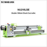 Machine à tourner horizontale de haute précision NUMOBAMS NU210LSE à double rail et double mandrin pour la fabrication et la réparation de queues de billard et de snooker