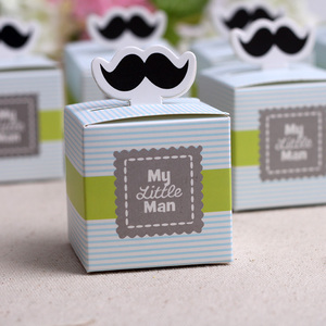 Boîtes à dragées pour mariage, style européen, mon petit <span class=keywords><strong>homme</strong></span> à moustache, emballage cadeau, boîte en carton - Product Image 5