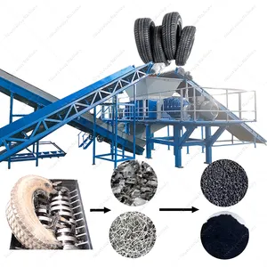 Full Automatic Waste Tire Shredders Tyre Shredder Machine Tire Recycling Machine Price In China