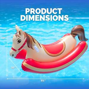 Caballo inflable para montar en la piscina, flotador para adultos y niños, juguete acuático para jugar en el agua al aire libre en verano. - Product Image 2