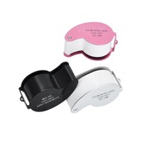 Diamond Eye Magnifying Glass Tool for Jewelry Antiques Coins Stamps 40X-25mm LED Illuminated Jewelers Loupe Magnifier With Light