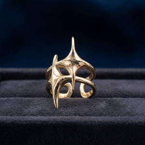 Anillos de Latón con Baño de Oro de 18K de Ramavati Gems, Resistentes al Deslustre, Estilo Clásico, Impermeables, Elegantes Anillos de Boda con Diseño de Constelación - Product Image 3