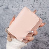 2025 nouveau Style court mignon Compact femmes porte-monnaie en cuir PU organisateur de documents