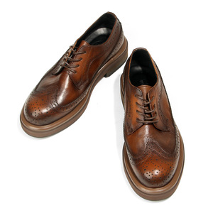 Zapatos de Cuero de Alta Calidad de Diseñador de Lujo, Zapatos de Cuero Genuino con Suela Gruesa, Zapatos Casuales de Negocios para Hombre - Product Image 4