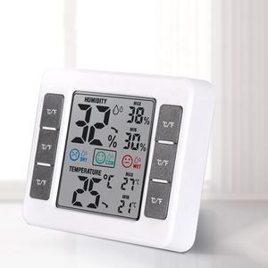 カスタムロゴ入りデジタルLCD温度湿度計、卓上/壁掛け式、プラスチック製、屋内用、温度計、温度表示、磁石付き - Product Image 3