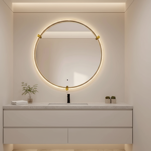 <span class=keywords><strong>Espejo</strong></span> de Baño LED con Pantalla Táctil, Antivaho, Inteligente, con Indicador de Hora, Resistente al Agua IP44, con Logotipo Personalizado, para Proyectos Hoteleros - Product Image 3