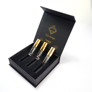 Flacon pulvérisateur miniature <span class=keywords><strong>vide</strong></span> de 2 ml, 3 ml, 5 ml, 10 ml, flacon de parfum en verre avec bouchon doré, argenté ou noir et boîte en papier - Product Image 1