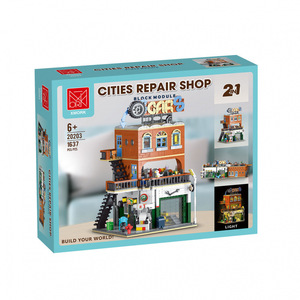 MORK Juego de Bloques de Construcción <span class=keywords><strong>2</strong></span> en 1, Taller de Reparaciones de Ciudades, 20203, 1637 Piezas, Garaje Modular, Edificios Modernos, Tema para Adultos, Juguete de Bricolaje de ABS - Product Image 4