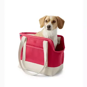 Custom Handmade Canvas Dog Purse Carrier Pet Travel Tote Bag Large Travel Pet Bag