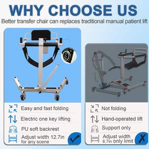 Ascenseur de voiture portable chaise d'aisance de chevet aide à l'ascenseur en acier, fauteuil roulant de salle de bain à hauteur réglable <span class=keywords><strong>pour</strong></span> les soignants <span class=keywords><strong>personnes</strong></span> âgées vivant - Product Image 3