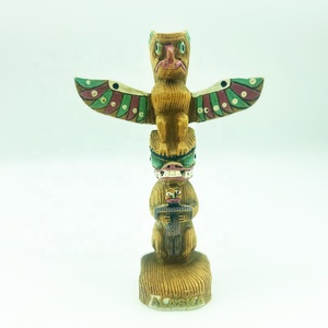 Nghệ thuật hình handmade sơn nhựa lưu niệm du lịch Alaska Totem cực tượng tượng Alaska lưu niệm - Product Image 4