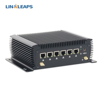 Procesador de diseño personalizado de tamaño mini integrado, procesador Intel, miniPC industrial sin ventilador, puertos serie duales, Pfsense Firewall VPN