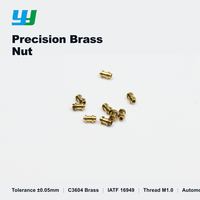 Écrou miniature en laiton de précision sur mesure M1, tourné, pour l'électronique automobile, l'optique, usine source certifiée IATF 16949