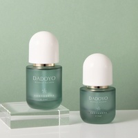 Juego de Envases Cosméticos de Vidrio Esmerilado Verde Oscuro de Lujo, Botellas Vacías con Bomba de Presión para Loción, Spray y Suero, Frascos para Crema de 30g y 50g