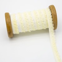 Ruban élastique fantaisie en dentelle tricotée picot de 1,3 cm, sangle élastique festonnée pour sous-vêtements, vente en gros