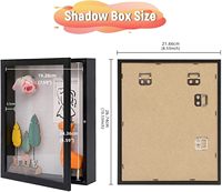 MDF Front Opening Schaduwdoos Diepe Kist Magnetische Deur Linnen Bord Gedroogde Bloem Foto Bruiloft Cadeau OEM Groothandel Milieuvriendelijk