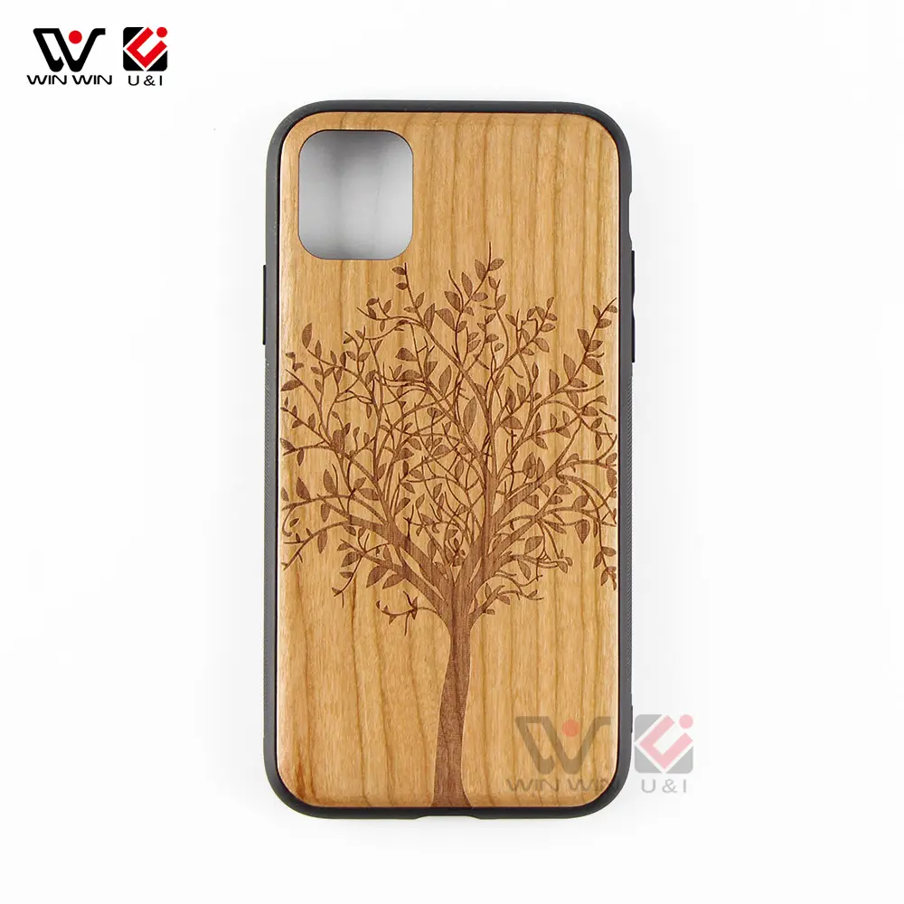New Eco-Friendly Natural Wood Birthday Gift TPU Cell Phone Case For iPhone 14 Pro Max
