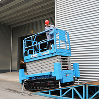 Vente en gros usine Mini nacelle élévatrice à ciseaux sur chenilles hydraulique mobile portable 10m 12m 14m 16m